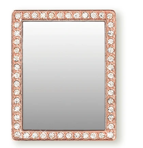 Rose Gold Square Crystal Mirror
