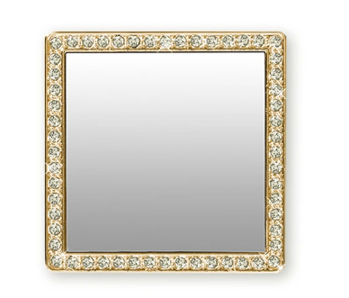 Gold Square Crystal Mirror