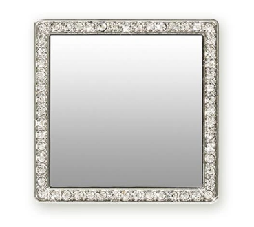 Silver Square Crystal Mirror