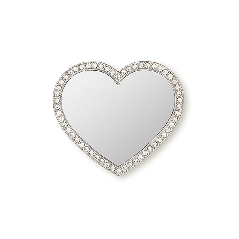 Silver Heart Crystal Mirror